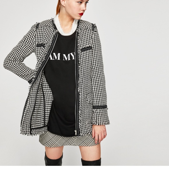 zara tweed jacket 2018